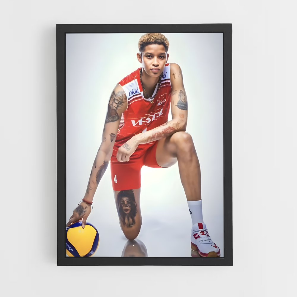 Poster L'Homme À Tatoos – affiche Volleyball (vue 2)